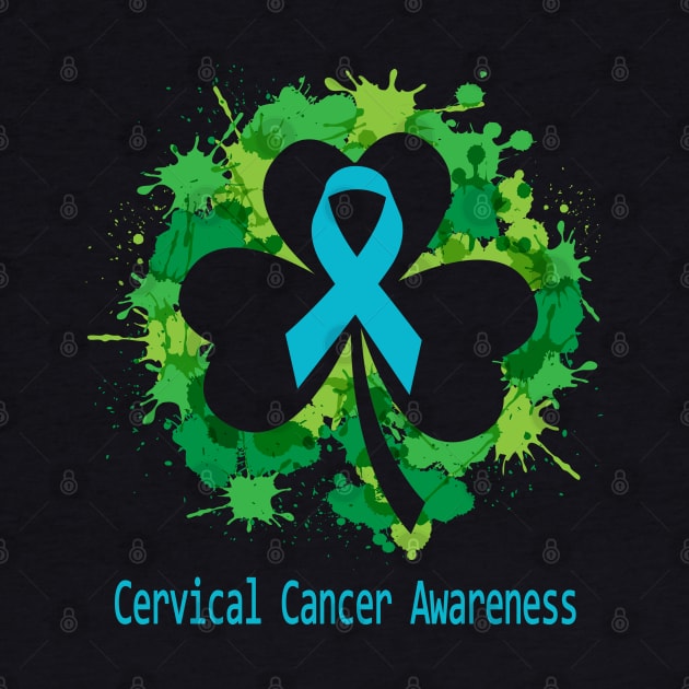 Happy Patricks Day Cervical Cancer Awareness Support Cervical Cancer Warrior Gifts by ThePassion99